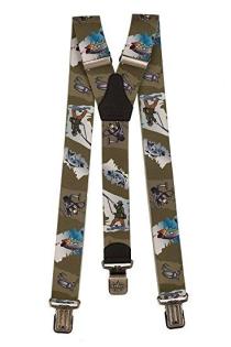 Herrenhosenträger 4cm breit 130cm lang Y Form elastisch regulierbar gedruckt Ang