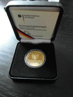 100 Euro Goldmünze Hansestadt Lübeck 2022 D aus 999 9 Gold