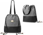 Praktische Damentasche Beutel - Tasche Einkaufstasche mit Hahnentritt - Muster R